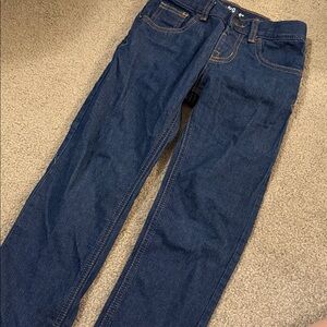 Cat & Jack Adjustable Waist Denim Dark Blue Straight Leg Jeans 5T